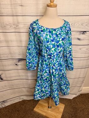 J. Crew Blue & Green Floral Dress with pockets